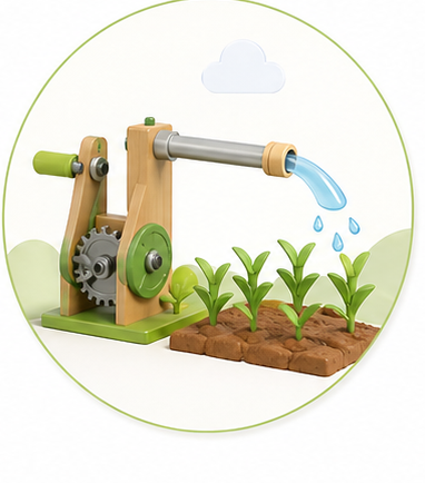 Happy Farm Fresh Fields irrigating mechanism