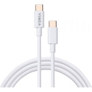 Кабель для передачі даних Vinga USB-C — USB-C, 1 м, 45 Вт, ПВХ (VCPCTC45W)