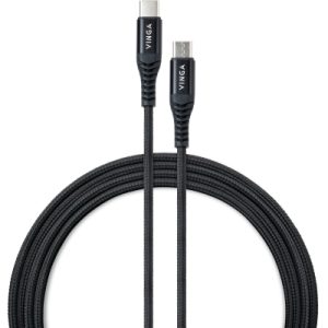 Кабель для передачі даних Vinga USB-C — USB-C, 1 м, 60 Вт, нейлон (VCDCCCM331)
