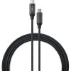 Кабель для передачі даних Vinga USB-C — USB-C, 2 м, 100 Вт, мікросхема E-Mark, нейлон (VCPCTC100BK2)