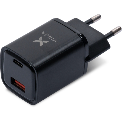 u0936935_2big-2.jpg Зарядний пристрій Vinga з підтримкою USB-C PD 30 Вт та USB-A QC 30 Вт для монітора, максимальна потужність 33 Вт (VCR30ACDB)
