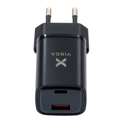 u0936935_3big-2.jpg Зарядний пристрій Vinga з підтримкою USB-C PD 30 Вт та USB-A QC 30 Вт для монітора, максимальна потужність 33 Вт (VCR30ACDB)